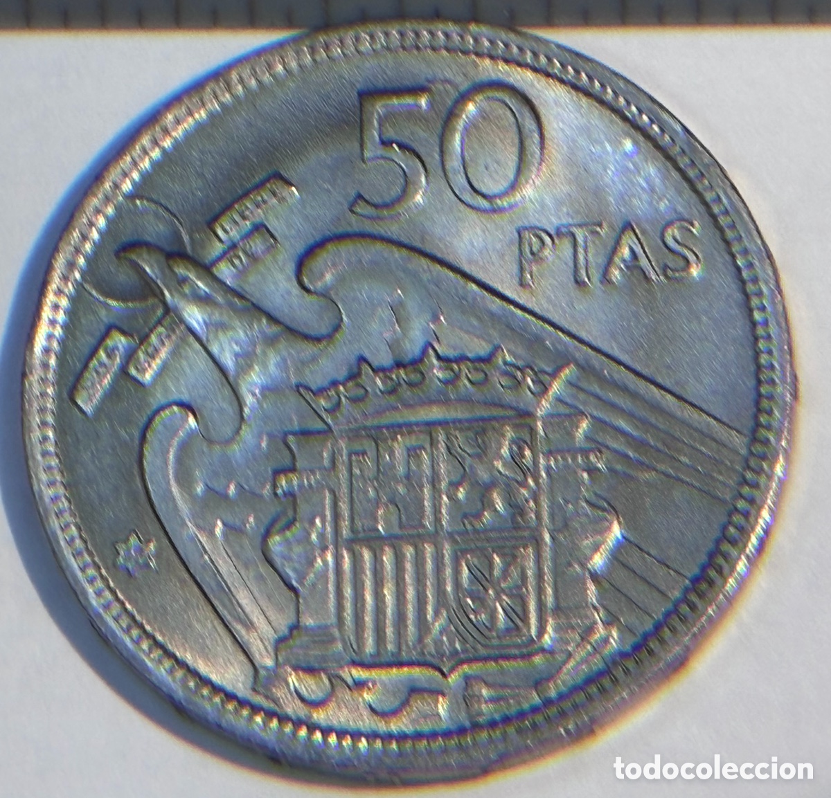 Monedas Franco: Moneda de 50 pesetas Francisco Franco 1957