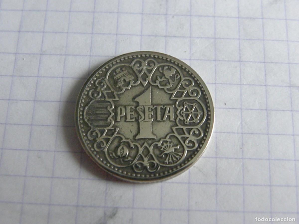Monedas Franco: 1 PESETA ESPA&Ntilde;A 1944 FRANCISCO FRANCO ESCUDO YUGO FLECHAS BRONCE ALUMINIO - KM#767