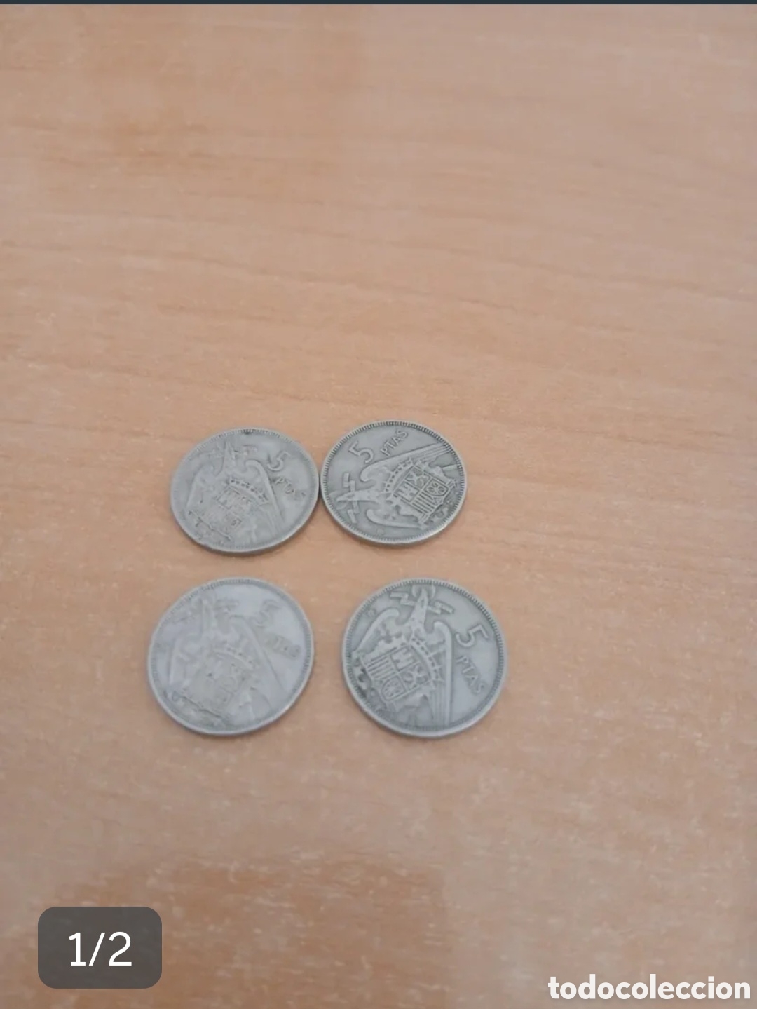 Monedas Franco: Lote monedas de 5 pesetas - Foto 2