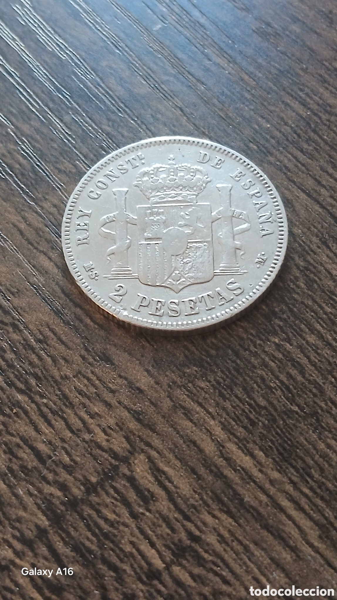 Monedas Franco: Moneda de plata de 2 pesetas de Alfonso XII,1882
