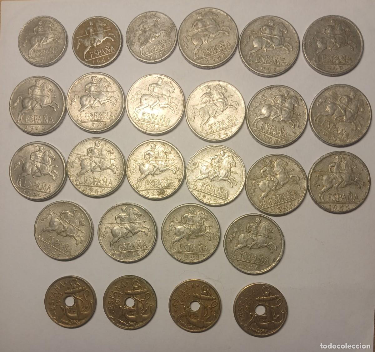 Monedas Franco: Lote 26 Monedas C&eacute;ntimos Franco - Incluye 50 C&eacute;ntimos 1963 Estrella 65 En Buen Estado