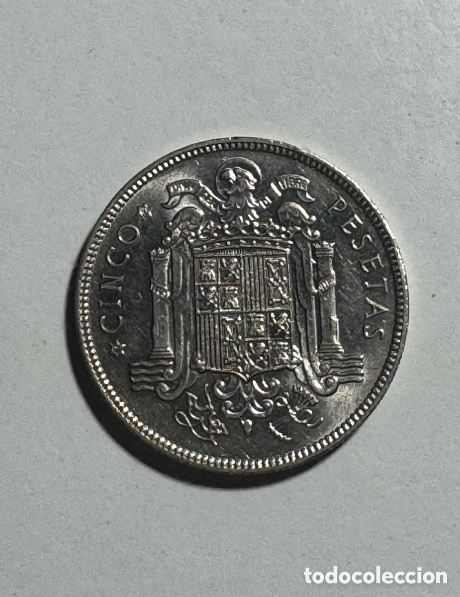 Monedas Franco: Moneda 5 pesetas 1949 *49 sin circular. - Foto 2