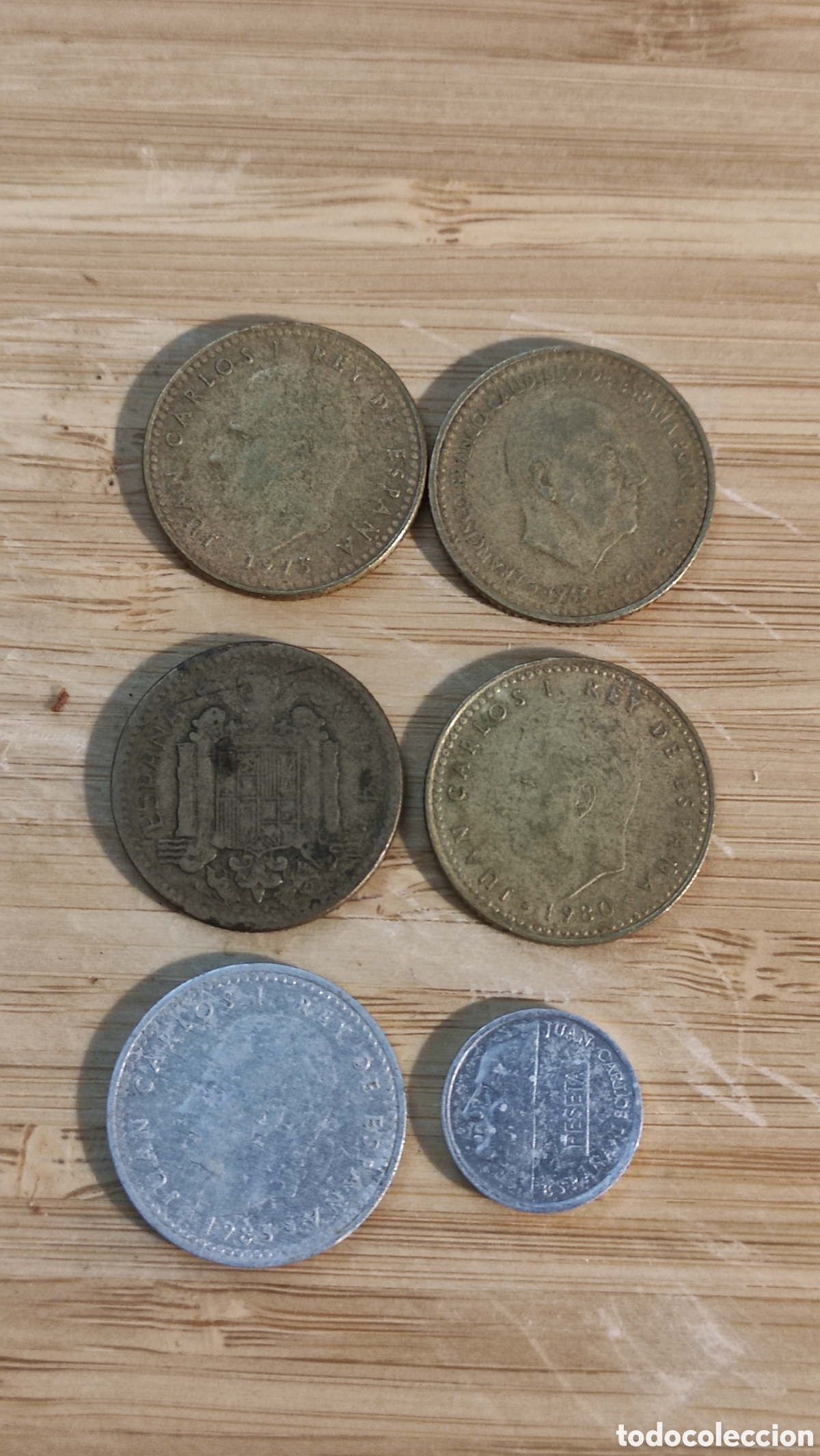 Monedas Franco: Pesetas,seis diferentes - Foto 2