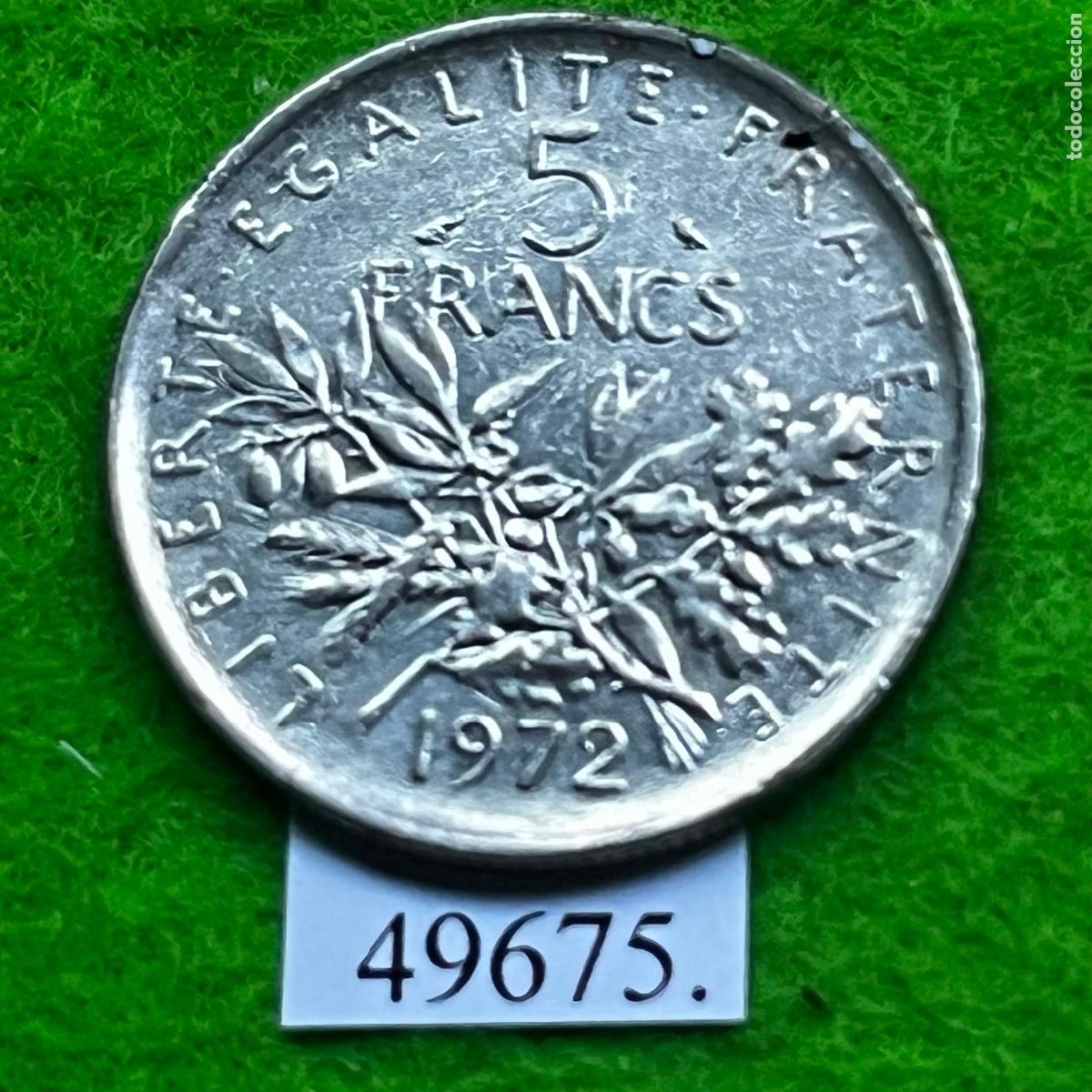 Monedas Franco: Francia 5 francos 1972 - Foto 2