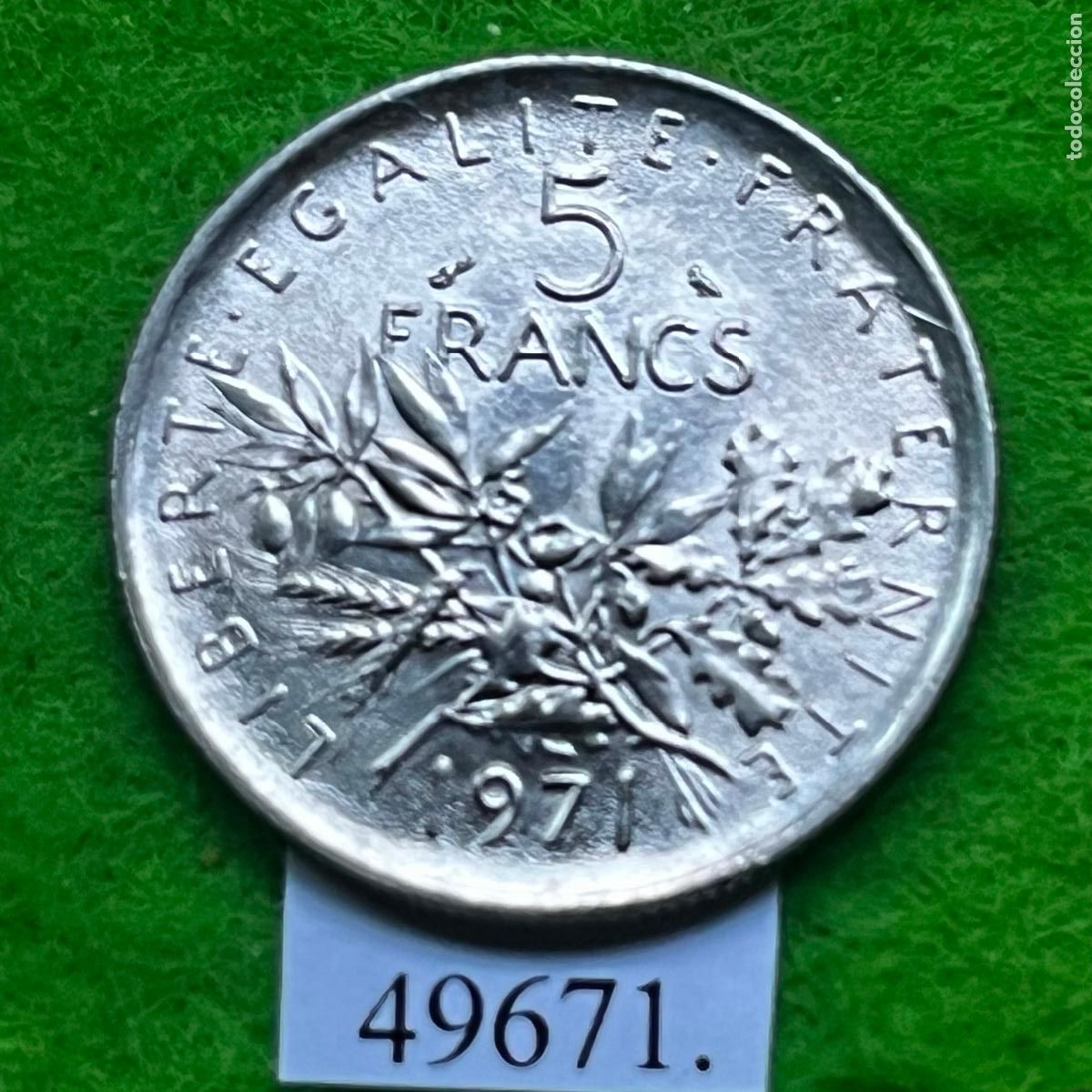 Monedas Franco: Francia 5 francos 1971