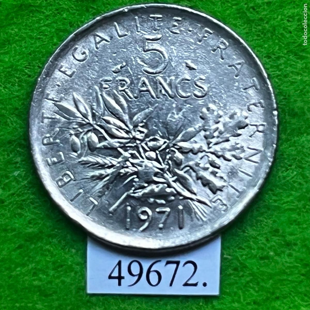 Monedas Franco: Francia 5 francos 1971 - Foto 1