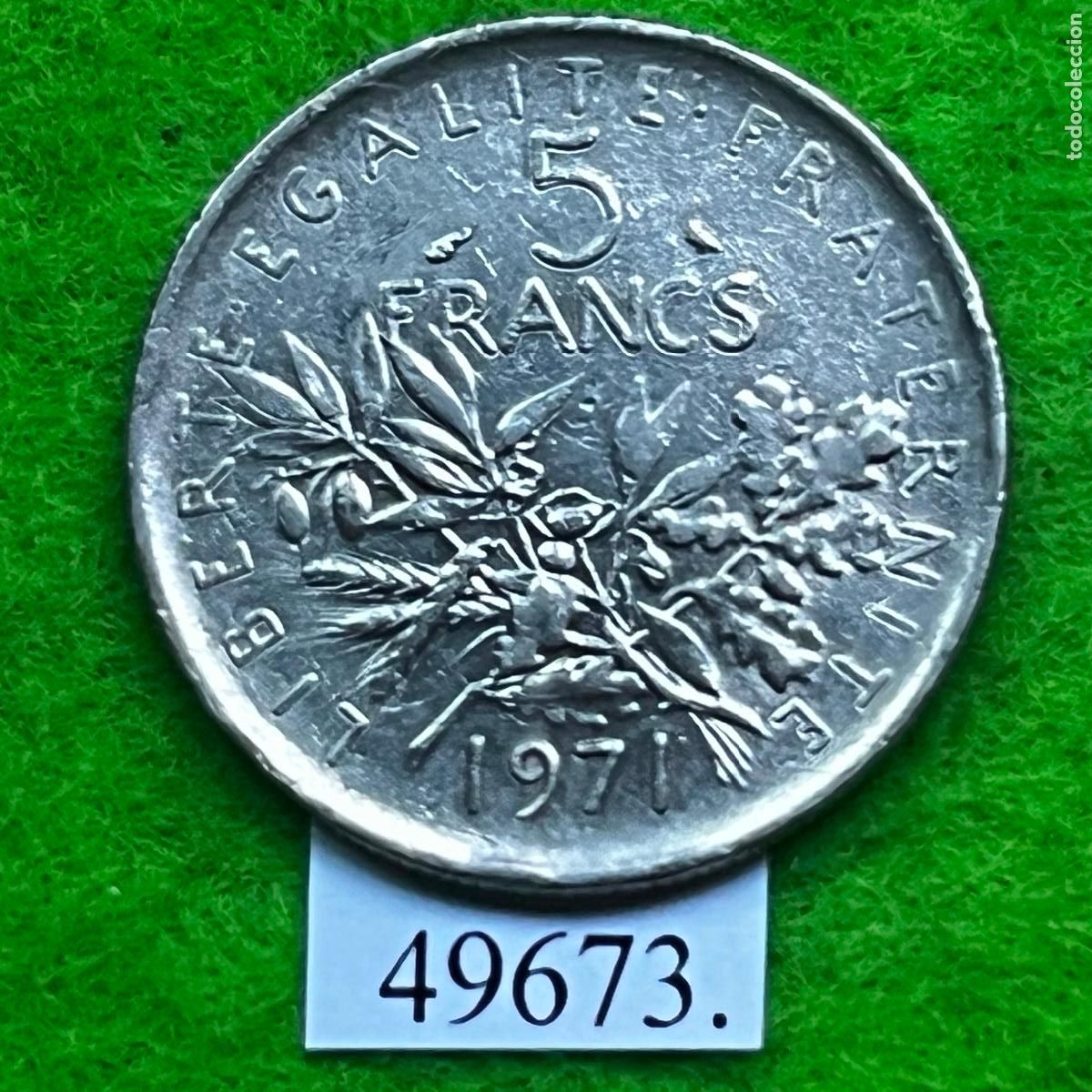 Monedas Franco: Francia 5 francos 1971 - Foto 2