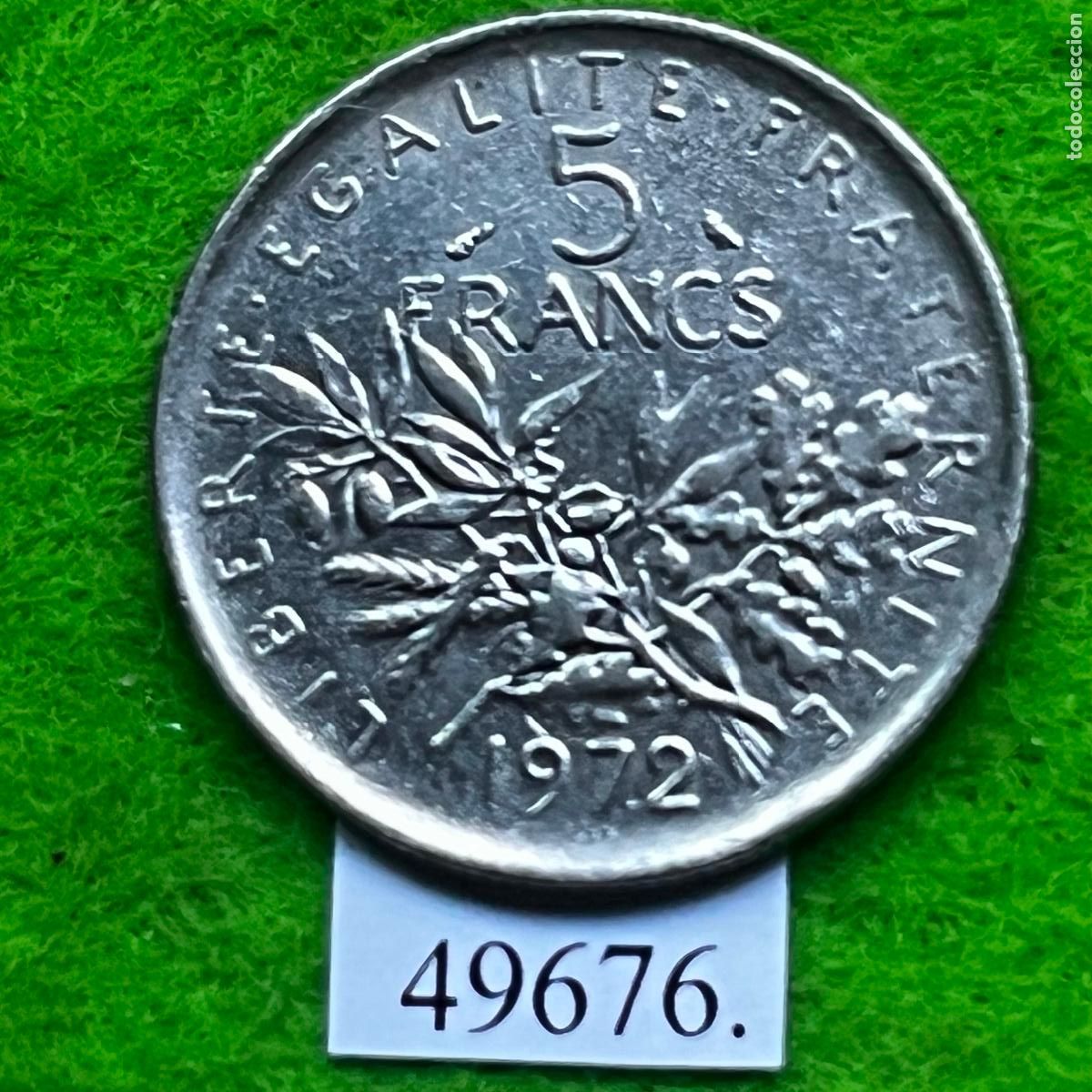 Monedas Franco: Francia 5 francos 1972 - Foto 2