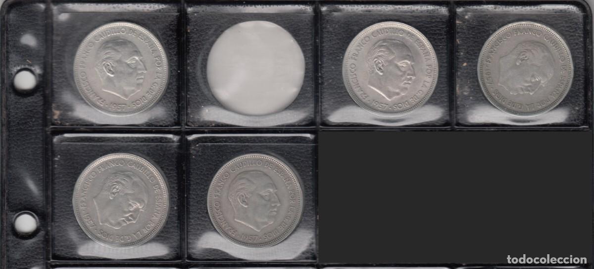 Monedas Franco: LOTE DE 5 MONEDAS DE 50 PESETAS DE 1957 CON ESTRELLAS 58-59-60-67-71