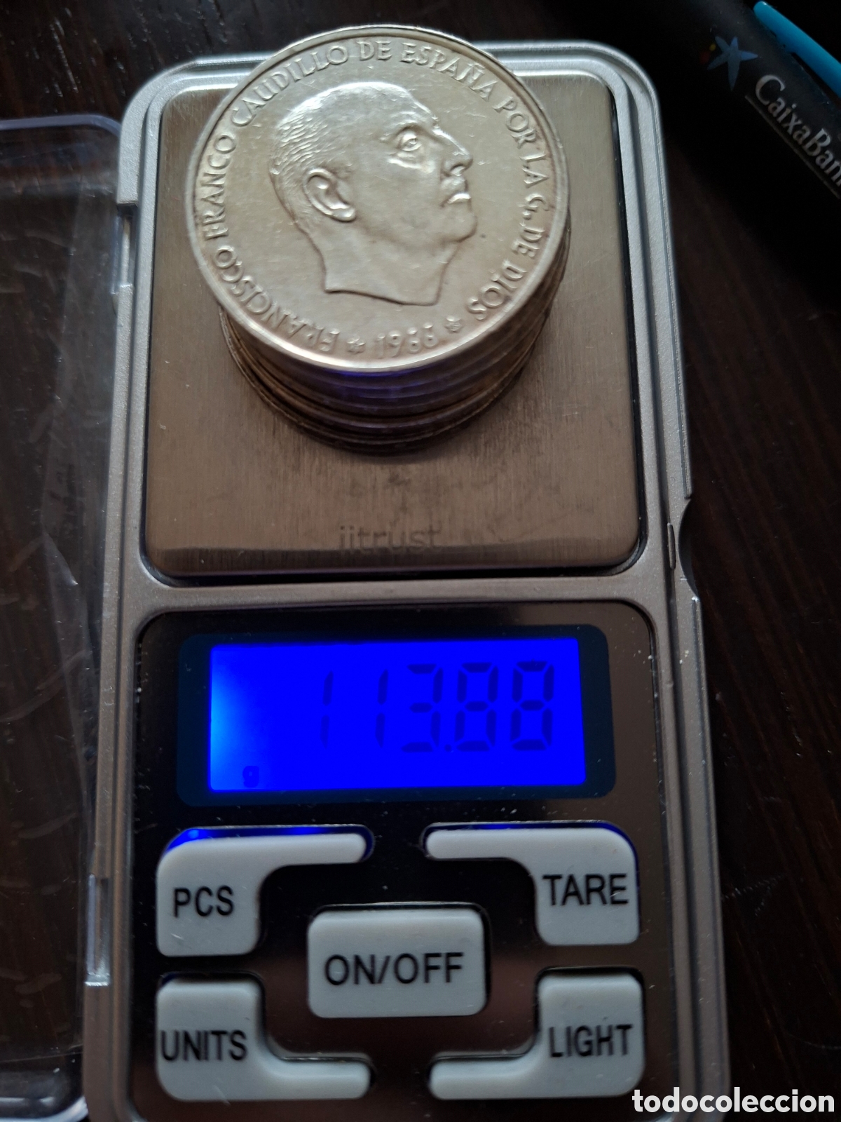 Monedas Franco: Lote de 6 monedas de plata Franco 1966 Espa&ntilde;a