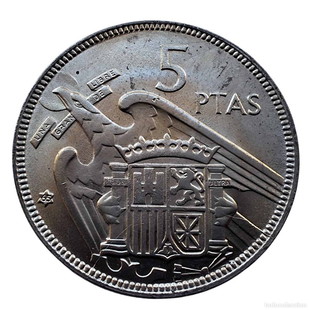 Monedas Franco: 5 pesetas 1957 estrella 65 SC