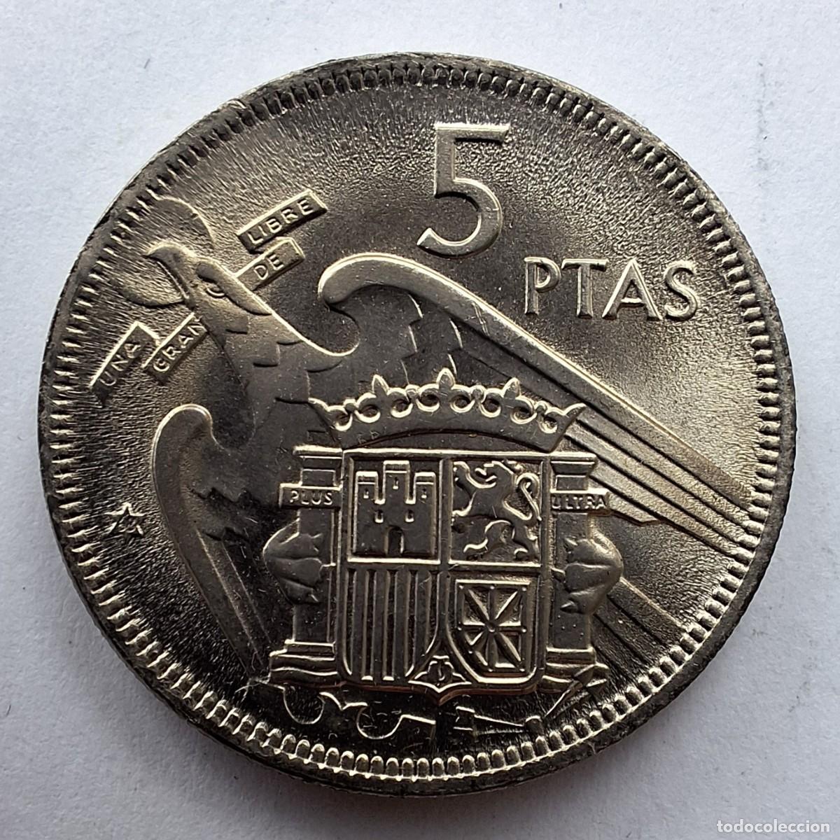 Monedas Franco: 5 pesetas 1957 estrella 68 SC