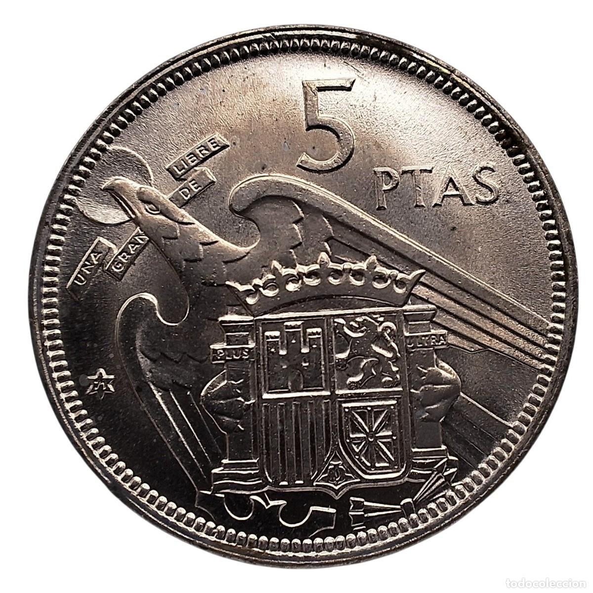 Monedas Franco: 5 pesetas 1957 estrella 71 SC