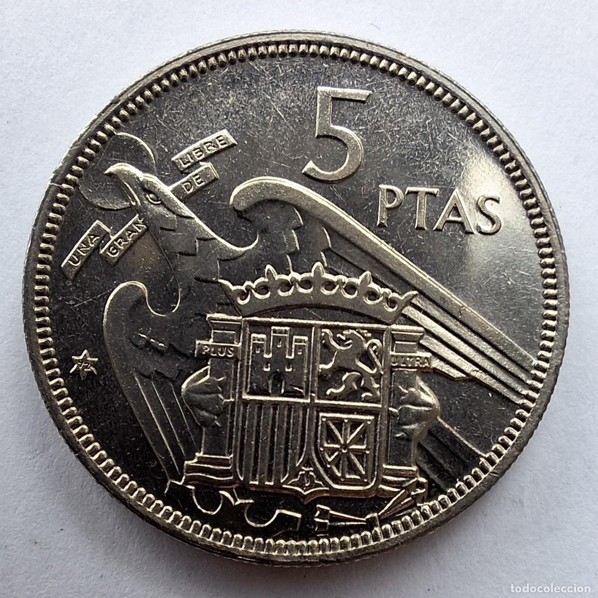 Monedas Franco: 5 pesetas 1957 estrella 72 SC