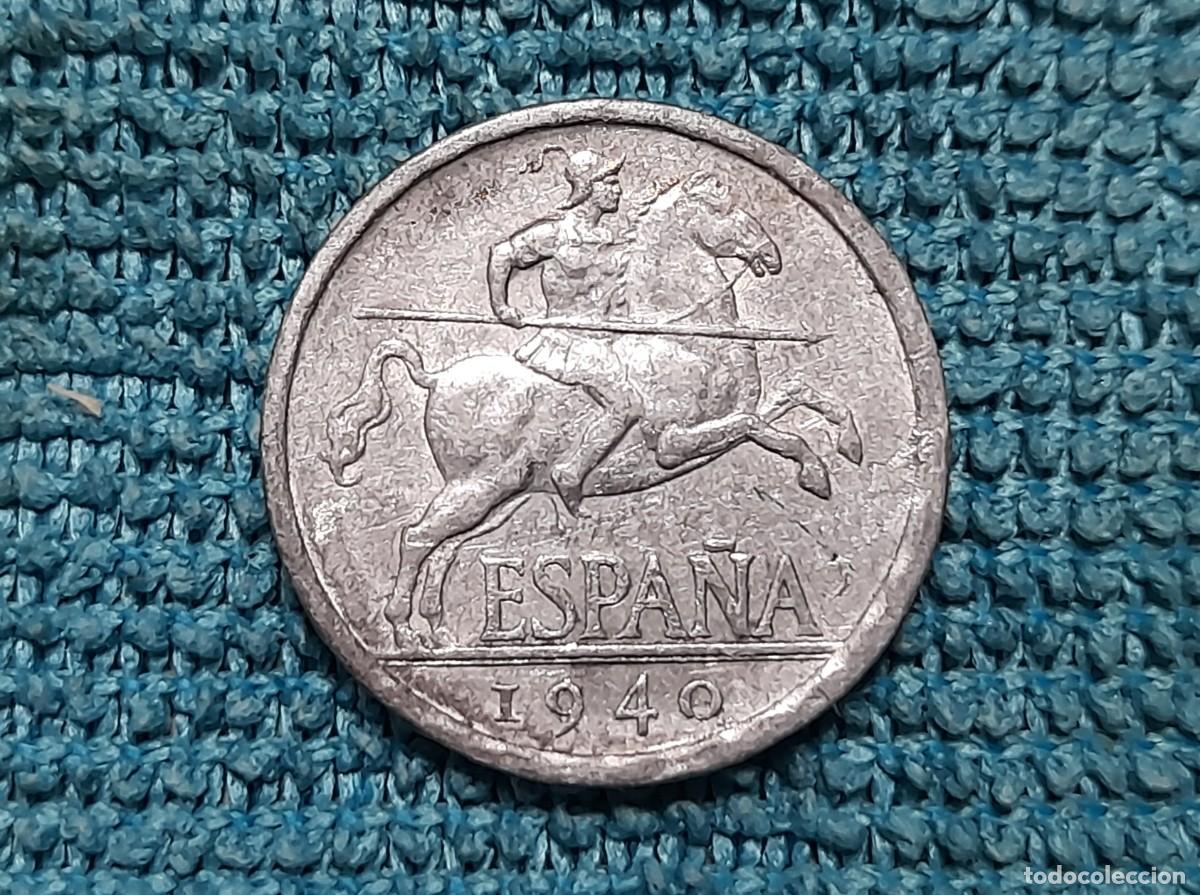Monedas Franco: 5 Centimos 1940, Variante Cero Roto