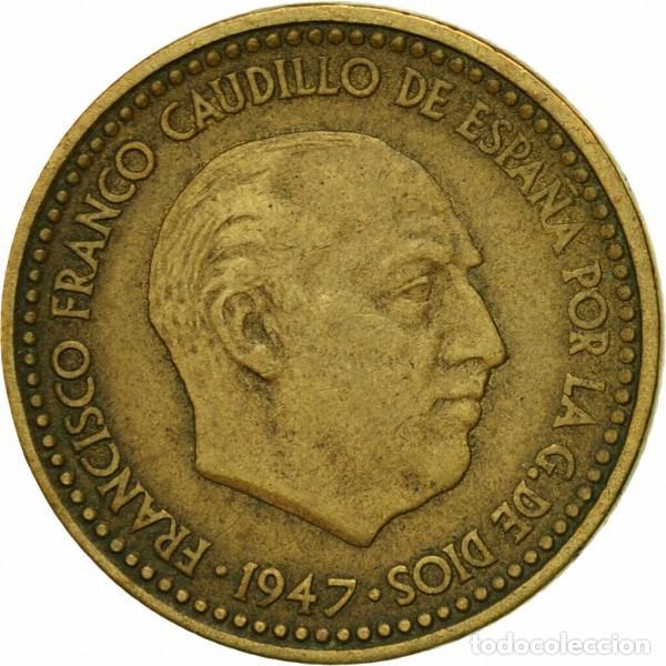 Monedas Franco: 1 peseta de Franco a&ntilde;o 1947 *53