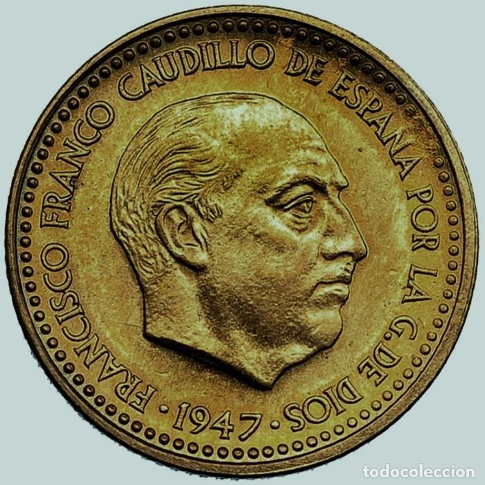 Monedas Franco: 1 peseta de Franco a&ntilde;o 1947 *51
