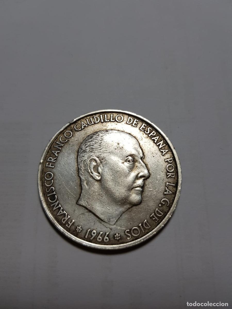 Monedas Franco: ESPA&Ntilde;A-ESTADO ESPA&Ntilde;OL-100 PESETAS-1966*19-66