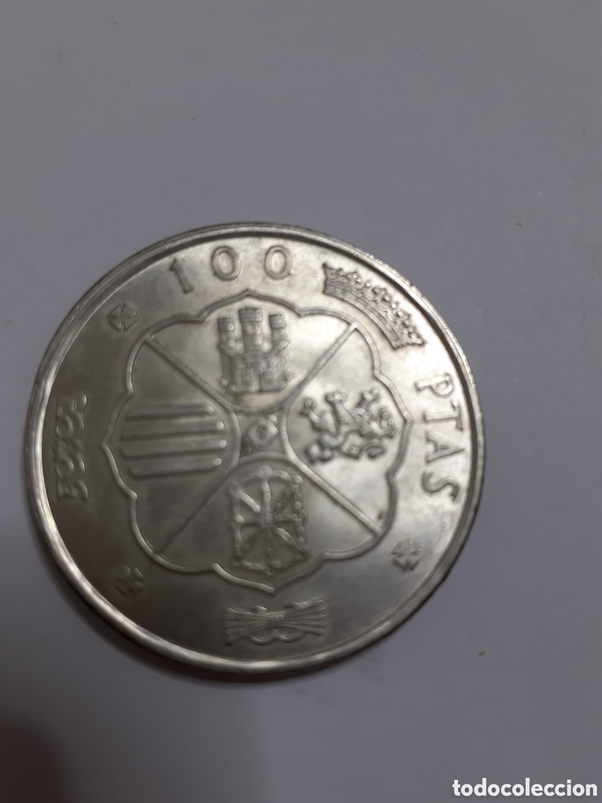 Monedas Franco: Moneda de 100 pesetas plata - Foto 2