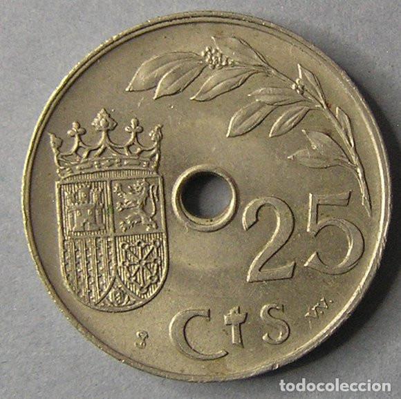 Monedas Franco: 25 CENTIMOS DE 1937 CON ERROR DE ACU&Ntilde;ACION - UNA DE LAS MONEDAS DEL ESTADO ESPA&Ntilde;OL CON MENOS ERRORES