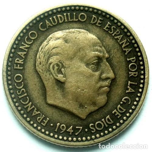 Monedas Franco: 1 peseta de Franco a&ntilde;o 1947 *52