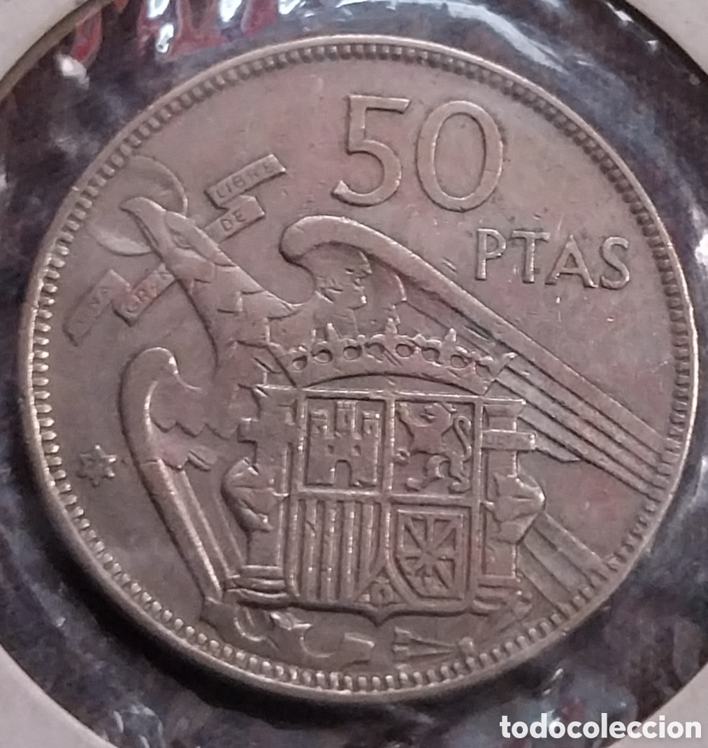 Monedas Franco: 50 Pesetas 1957 E - 71 MBC+ - Foto 2