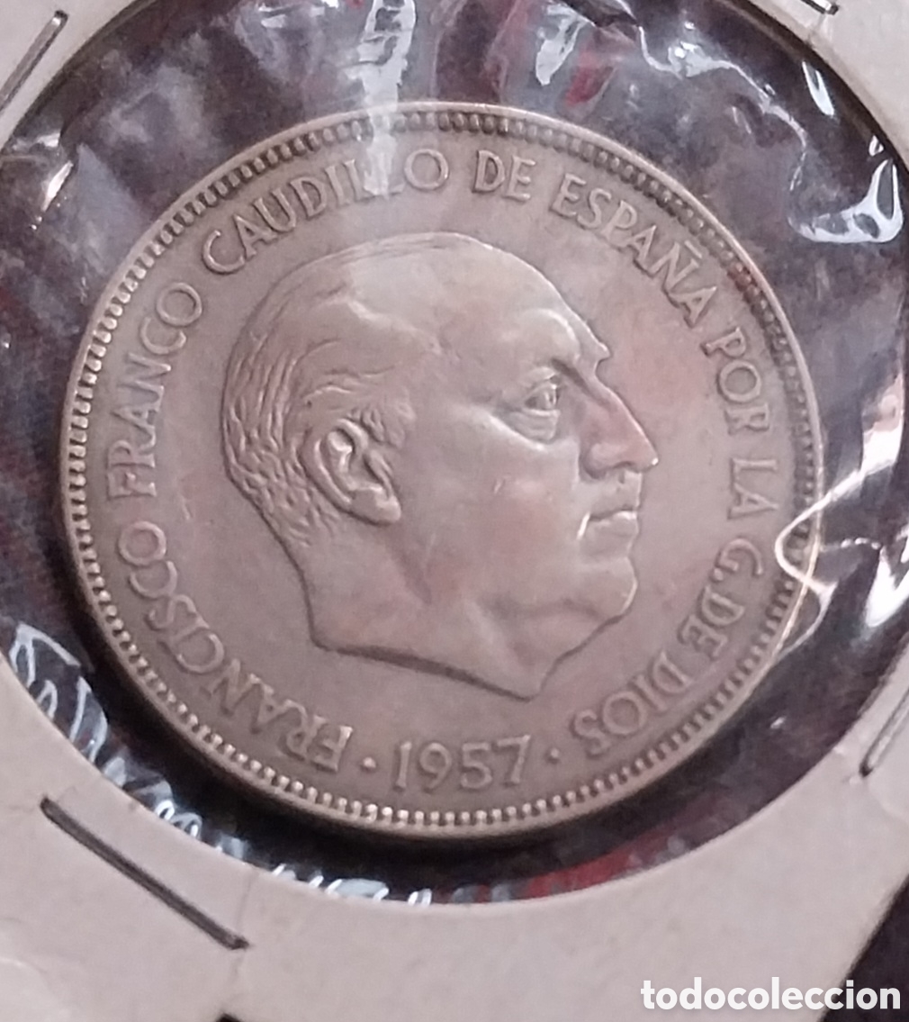 Monedas Franco: 50 Pesetas 1957 E - 71 MBC+ - Foto 3