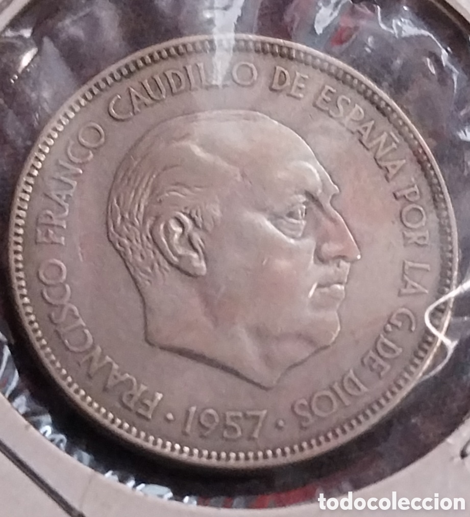 Monedas Franco: 50 Pesetas 1957 E - 71 MBC+ - Foto 4