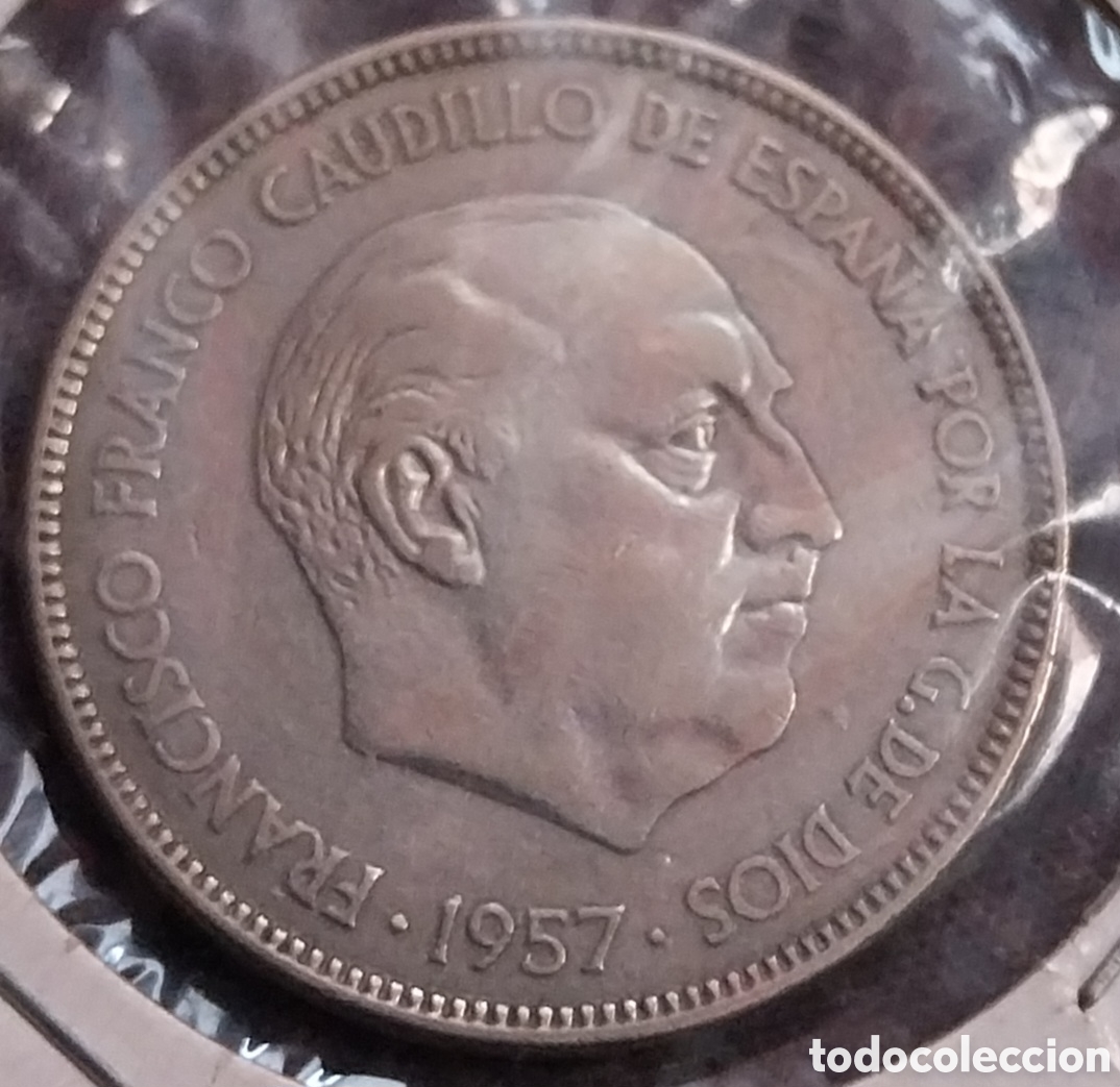 Monedas Franco: 50 Pesetas 1957 E - 71 MBC+ - Foto 1