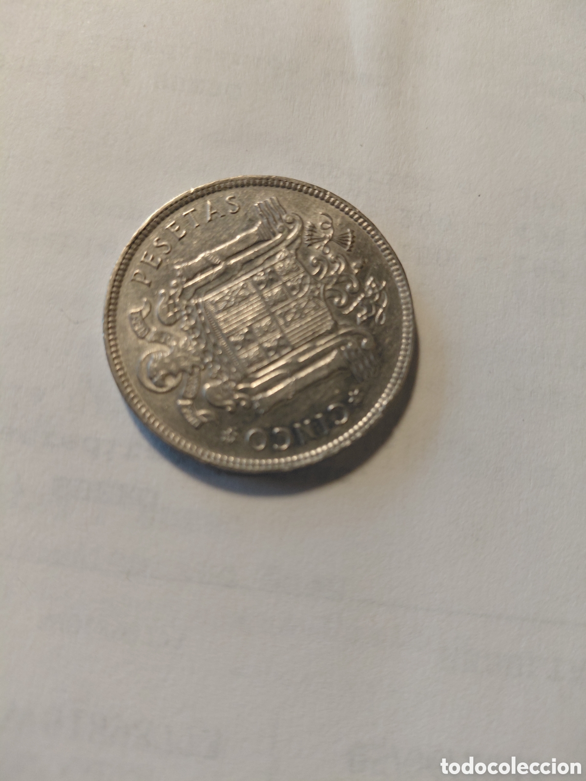 Monedas Franco: Moneda 5 ptas Franco 1949 - Foto 4