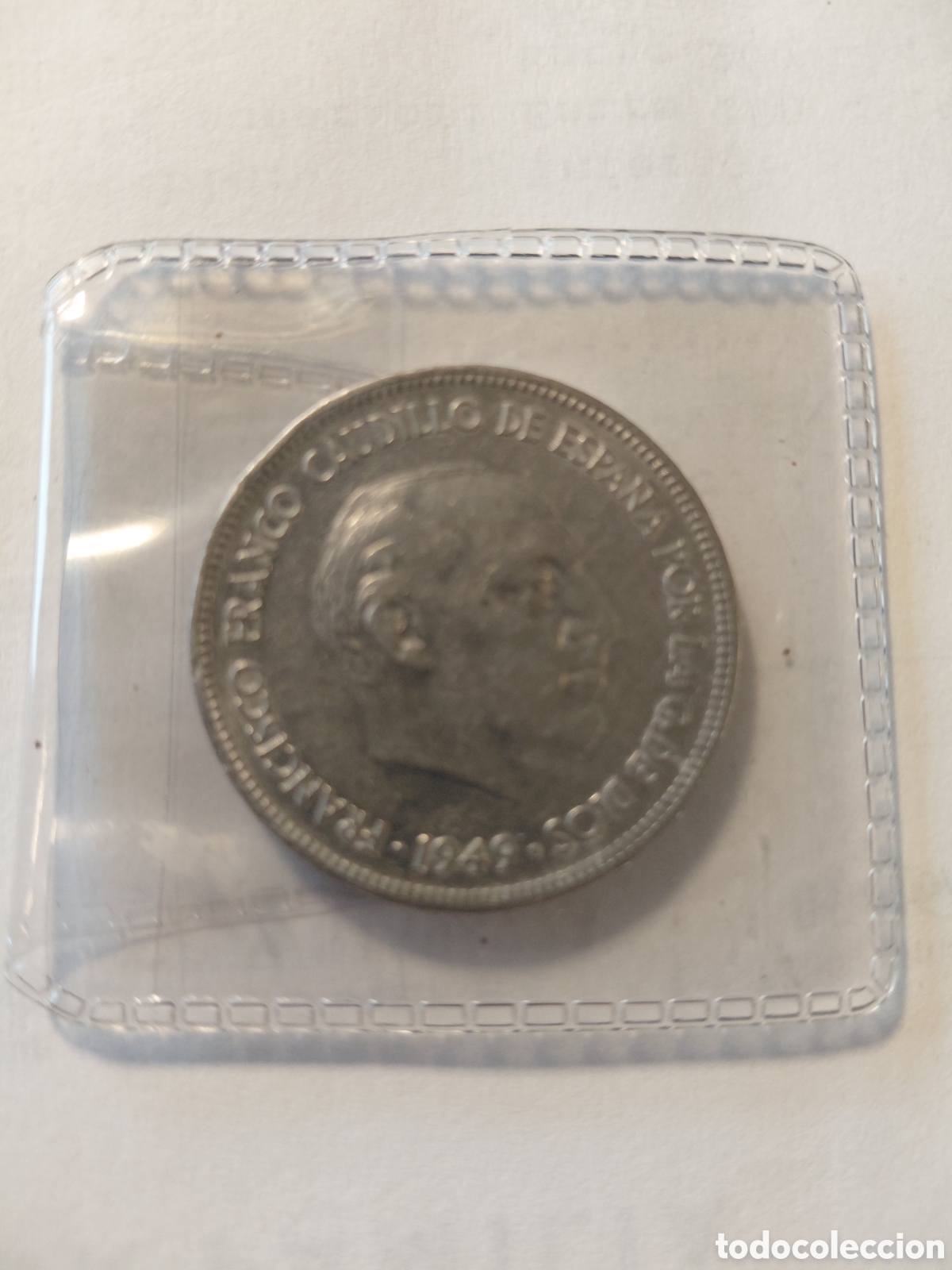 Monedas Franco: Moneda 5 ptas Franco 1949 - Foto 5