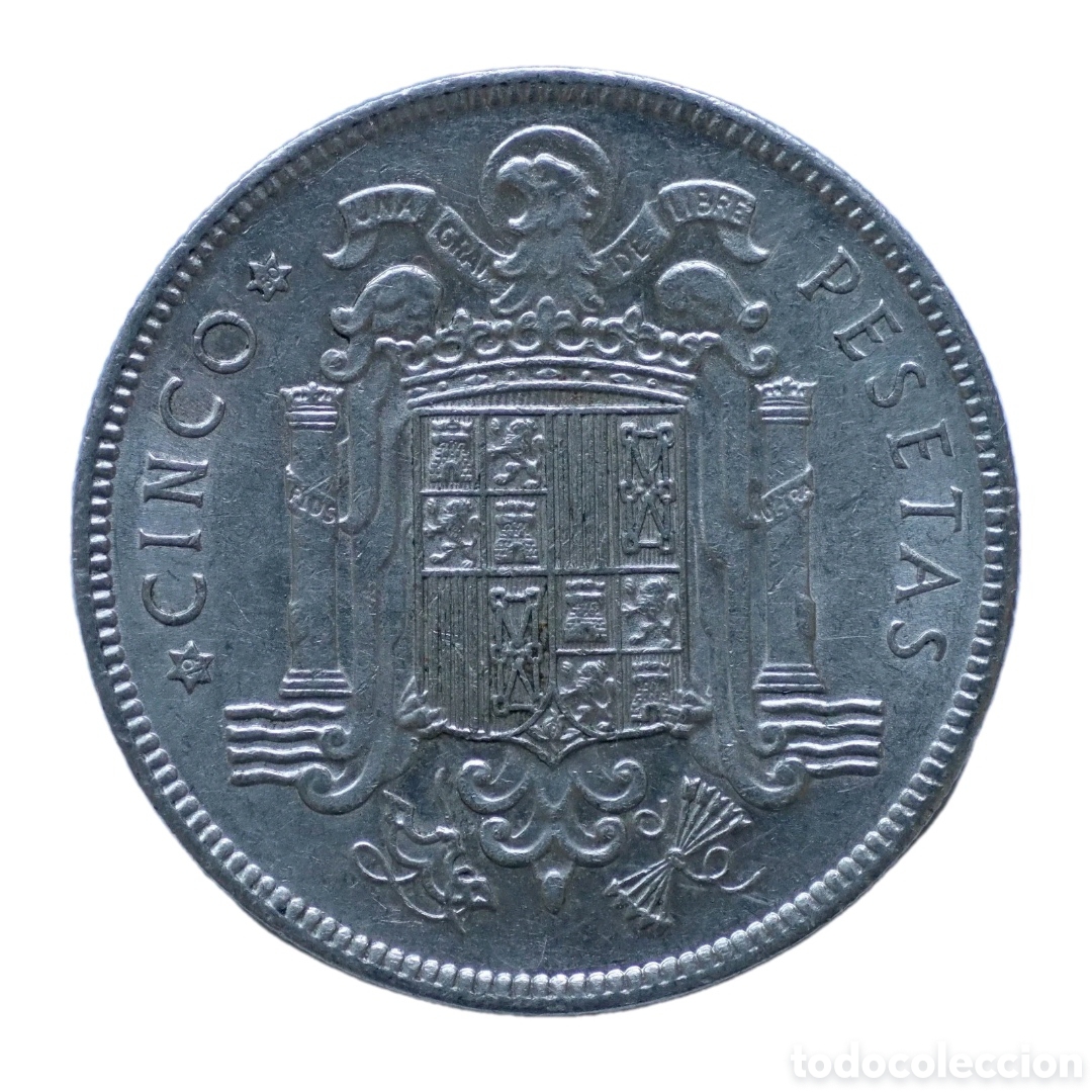Monedas Franco: 5 PESETAS 1949 *50. ESTADO ESPA&Ntilde;OL
