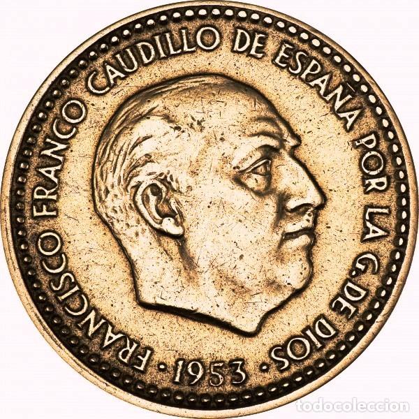 Monedas Franco: 1 peseta de Franco a&ntilde;o 1953 *56
