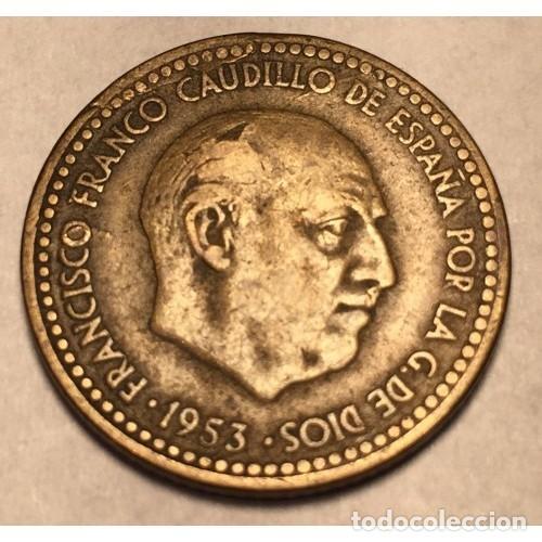 Monedas Franco: 1 peseta de Franco a&ntilde;o 1953 *60
