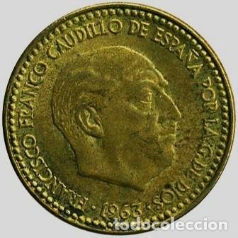 Monedas Franco: 1 peseta de Franco a&ntilde;o 1963 *66