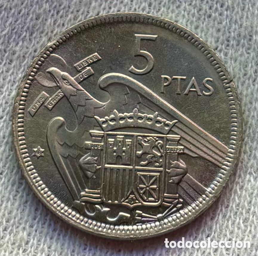 Monedas Franco: Moneda 5 Pesetas 1957 *68 SC Franco