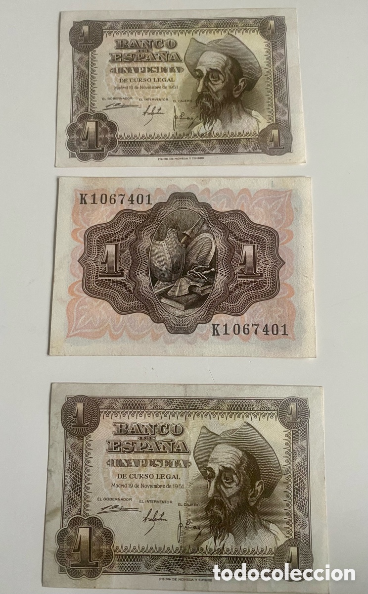 Monedas Franco: Billetes de una peseta