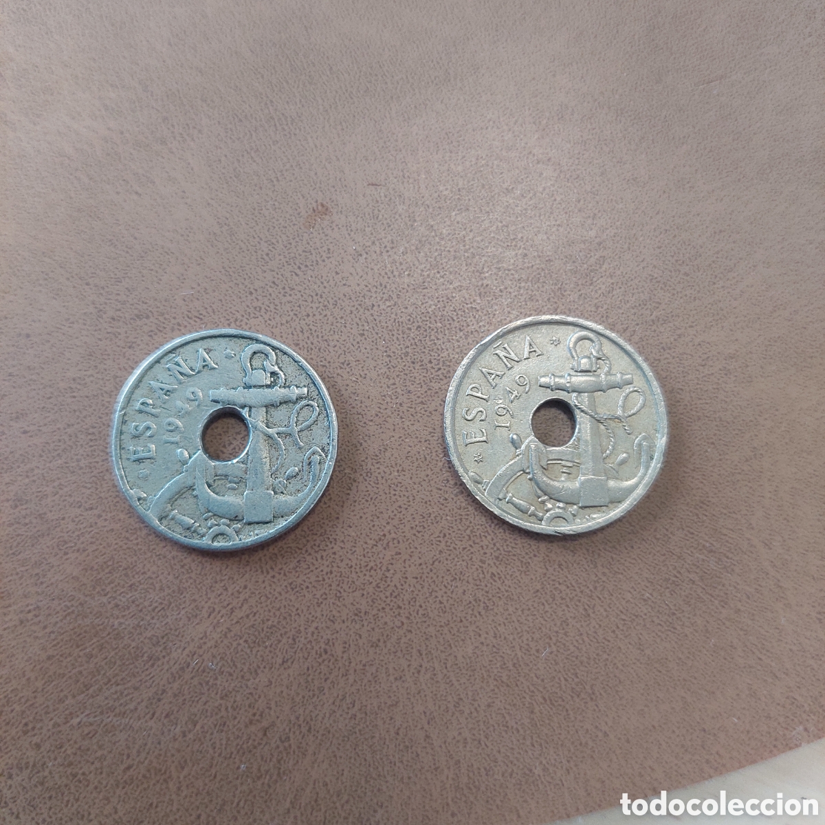 Monedas Franco: 50 centimos 1949 invertidas