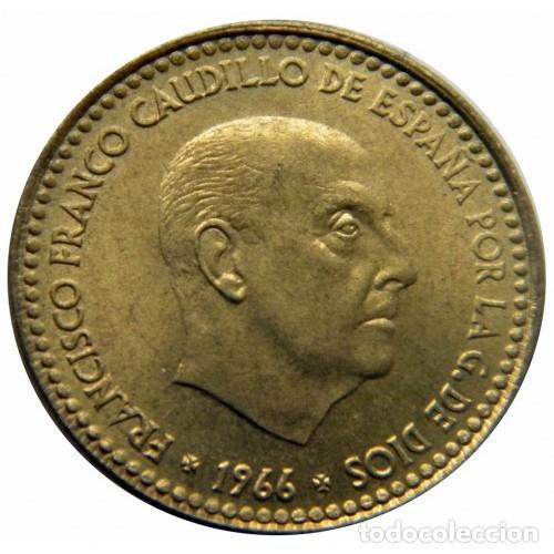 Monedas Franco: 1 peseta de Franco a&ntilde;o 1966 *68