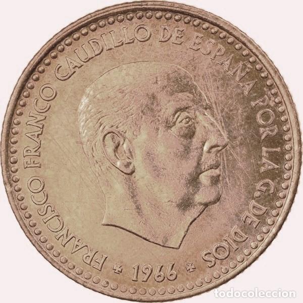 Monedas Franco: 1 peseta de Franco a&ntilde;o 1966 *69