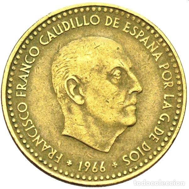 Monedas Franco: 1 peseta de Franco a&ntilde;o 1966 *71