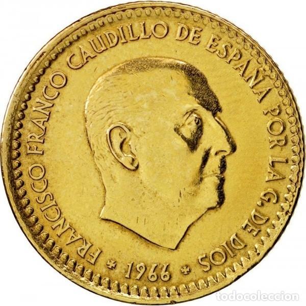 Monedas Franco: 1 peseta de Franco a&ntilde;o 1966 *72
