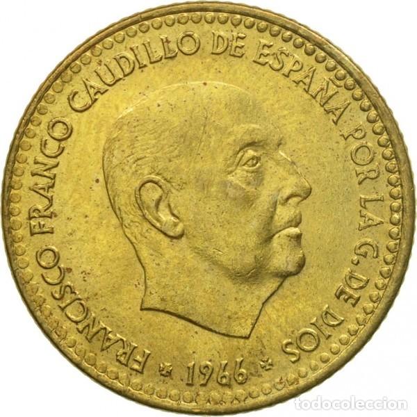 Monedas Franco: 1 peseta de Franco a&ntilde;o 1966 *74