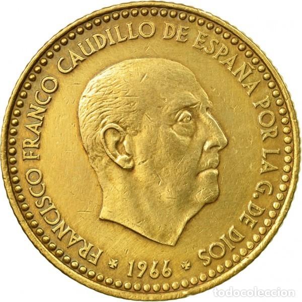 Monedas Franco: 1 peseta de Franco a&ntilde;o 1966 *75