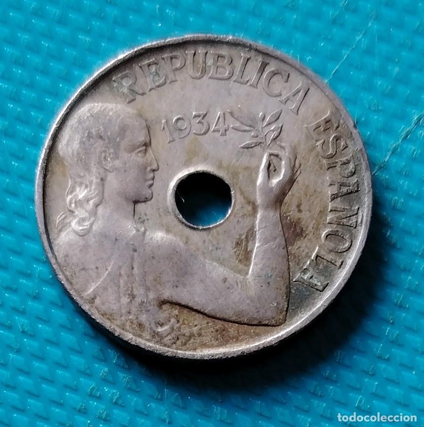Monedas Franco: MONEDA DE ESPA&Ntilde;A - 25 CENTIMOS DEL A&Ntilde;O 1934