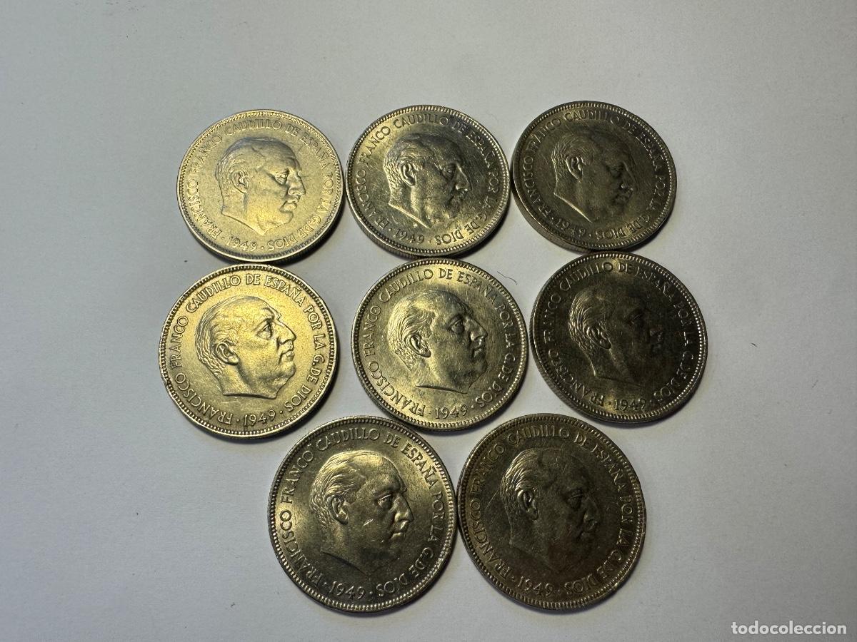 Monedas Franco: LOTE MONEDAS 5 PESETAS FRANCISCO FRANCO A&Ntilde;O 1949 / COMPRA MIN&Iacute;MA 5 &euro;