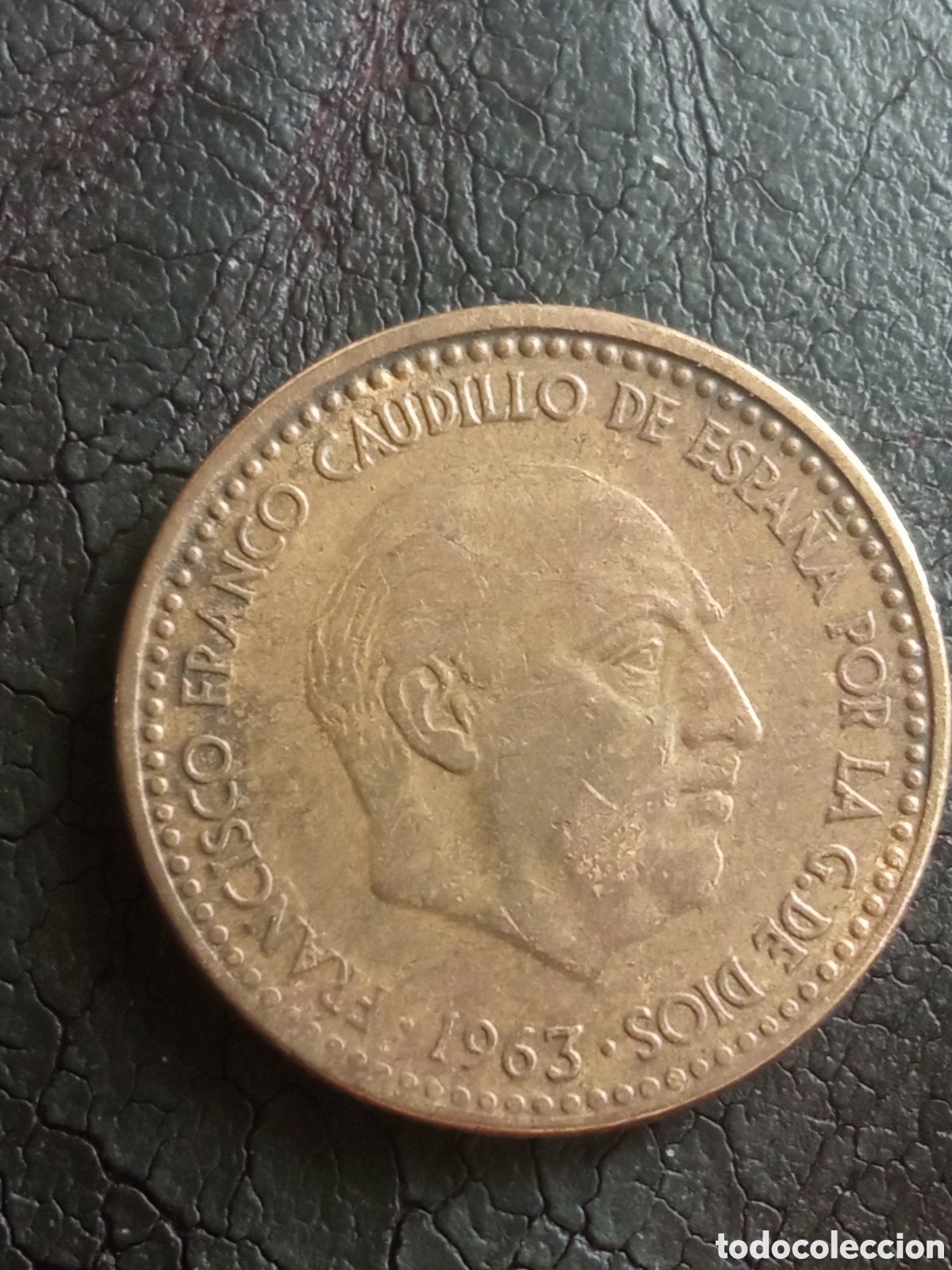 Monedas Franco: Moneda de 1 peseta de 1963 estrellas 19,65