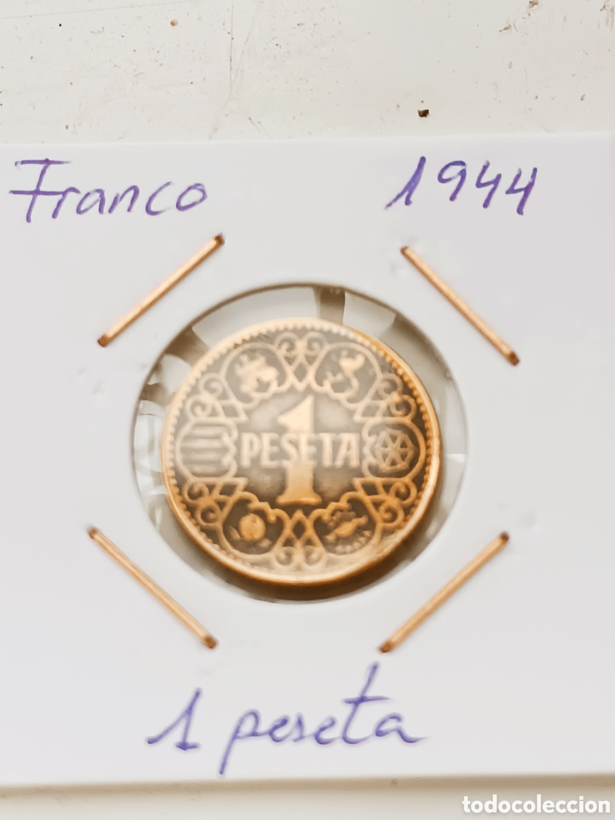 Monedas Franco: 1944 la Peseta del r&eacute;gimen