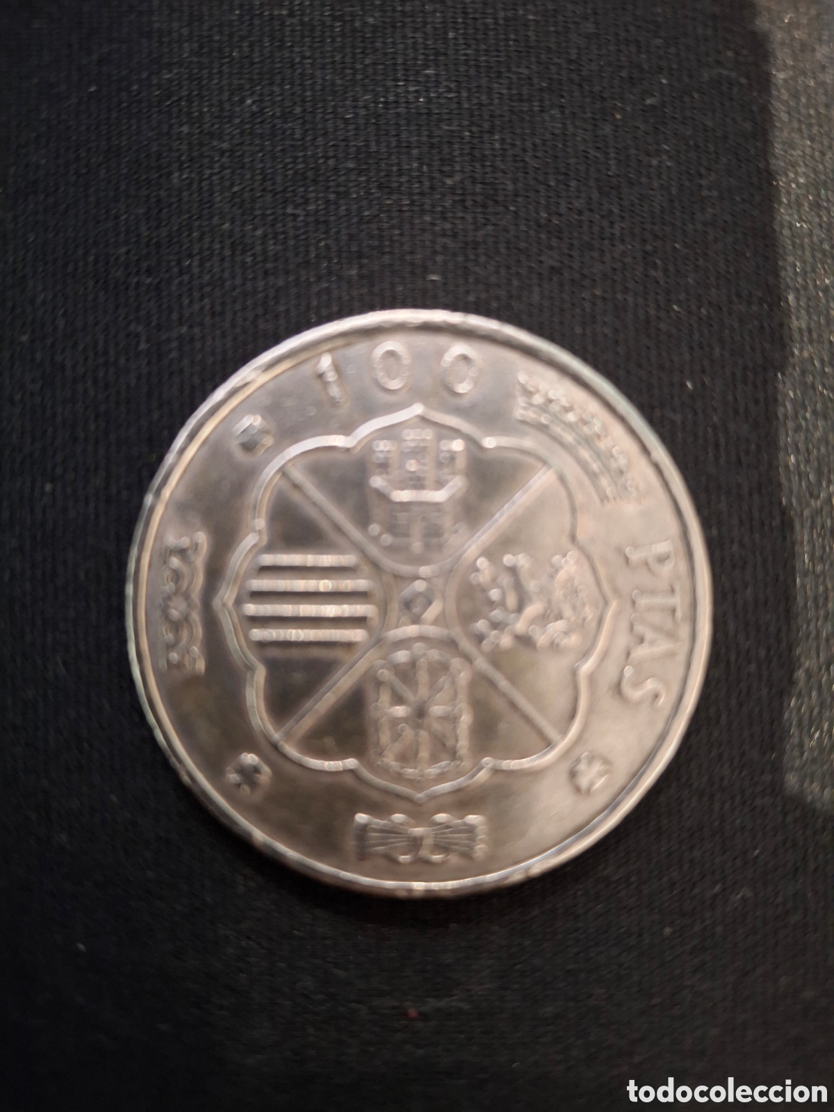 Monedas Franco: Moneda de plata de 100 pesetas - Foto 2