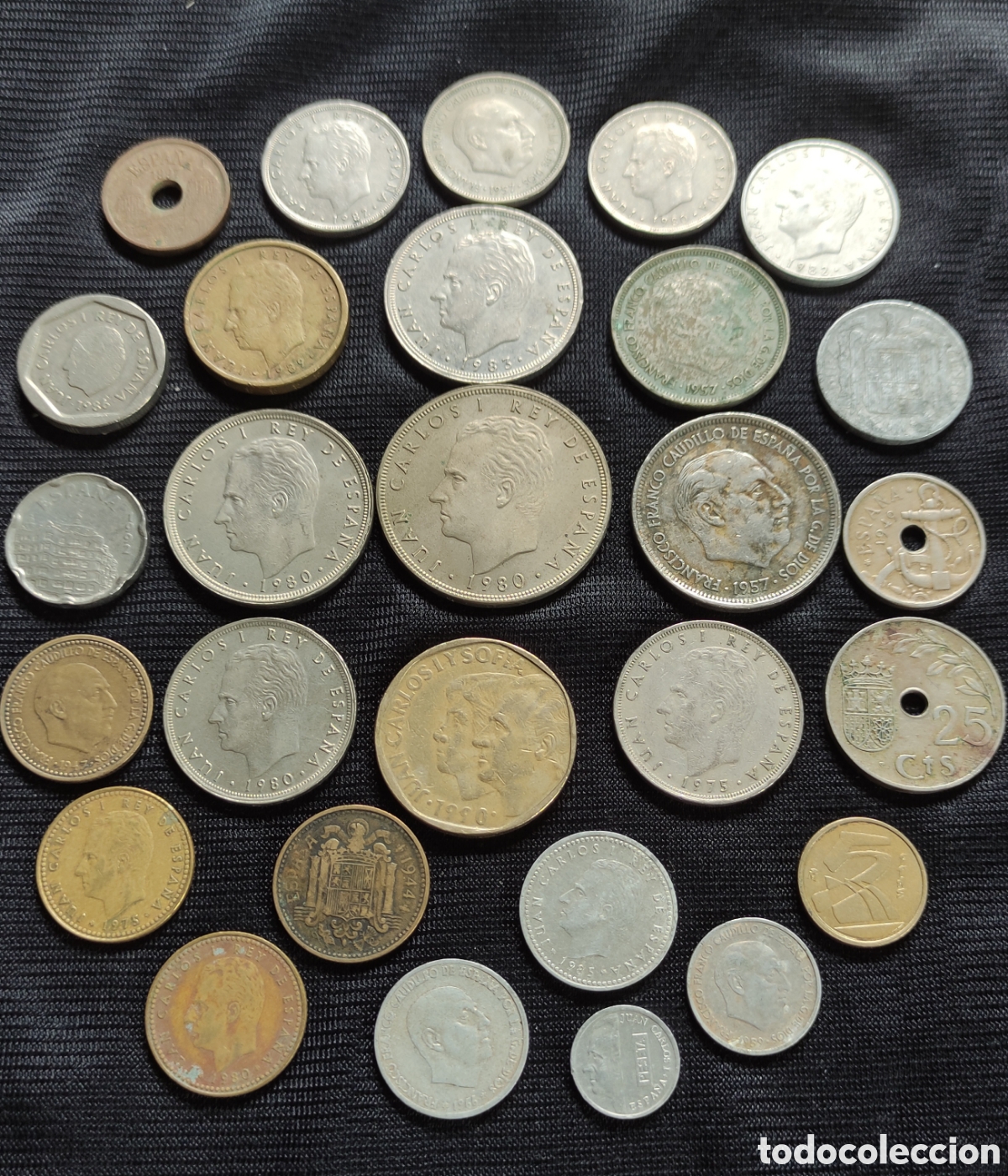 Monedas Franco: Lote monedas Espa&ntilde;a estado - Foto 2
